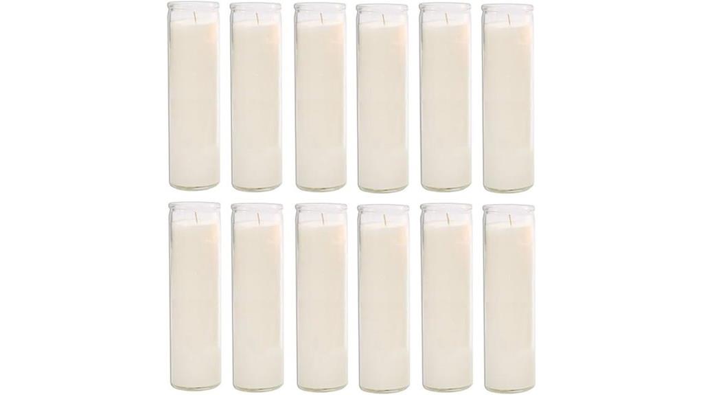 assorted religious white candles