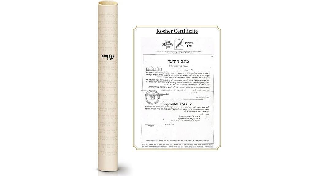 certified rabbi hand written scroll