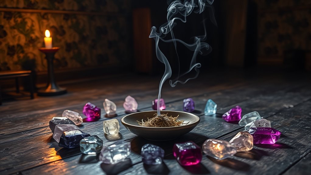 cleansing energy with crystals