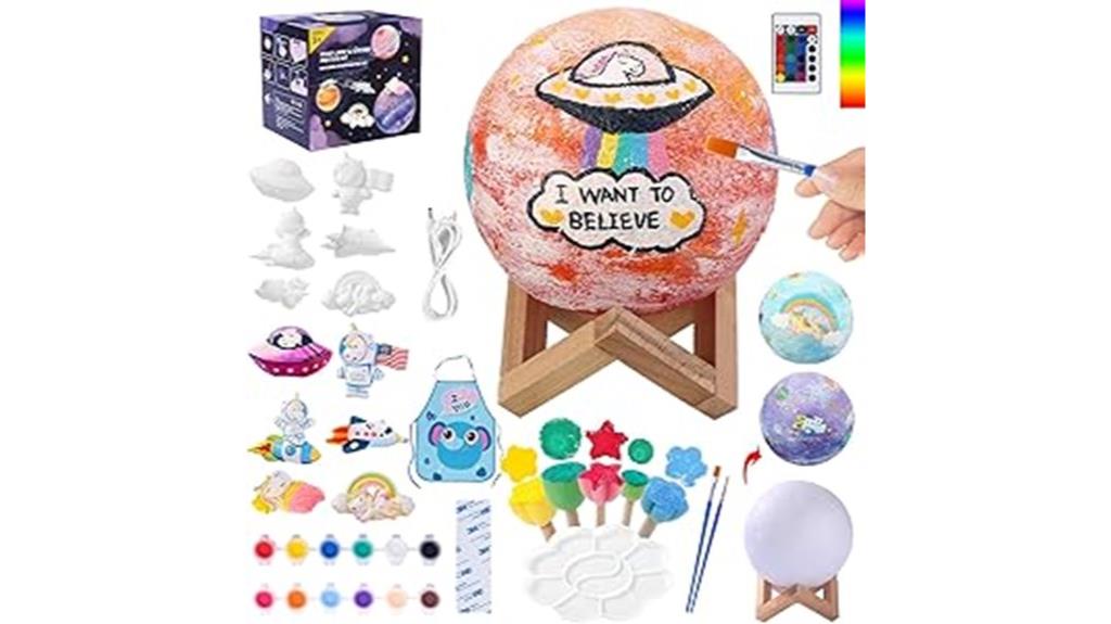 colorful diy moon lamp