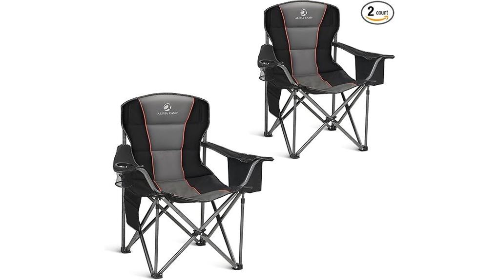comfortable oversized camping chair