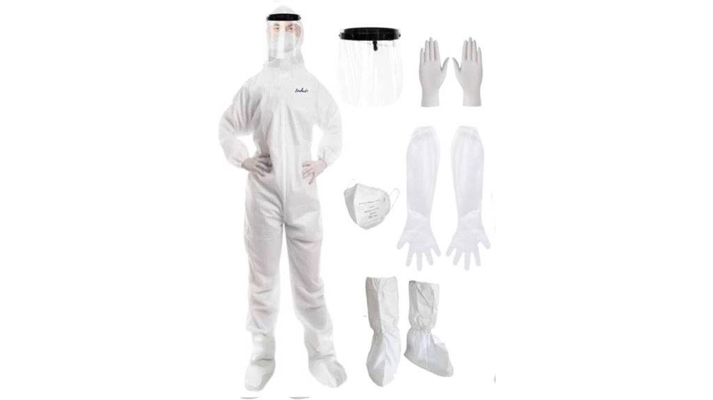 disposable hazmat suit set
