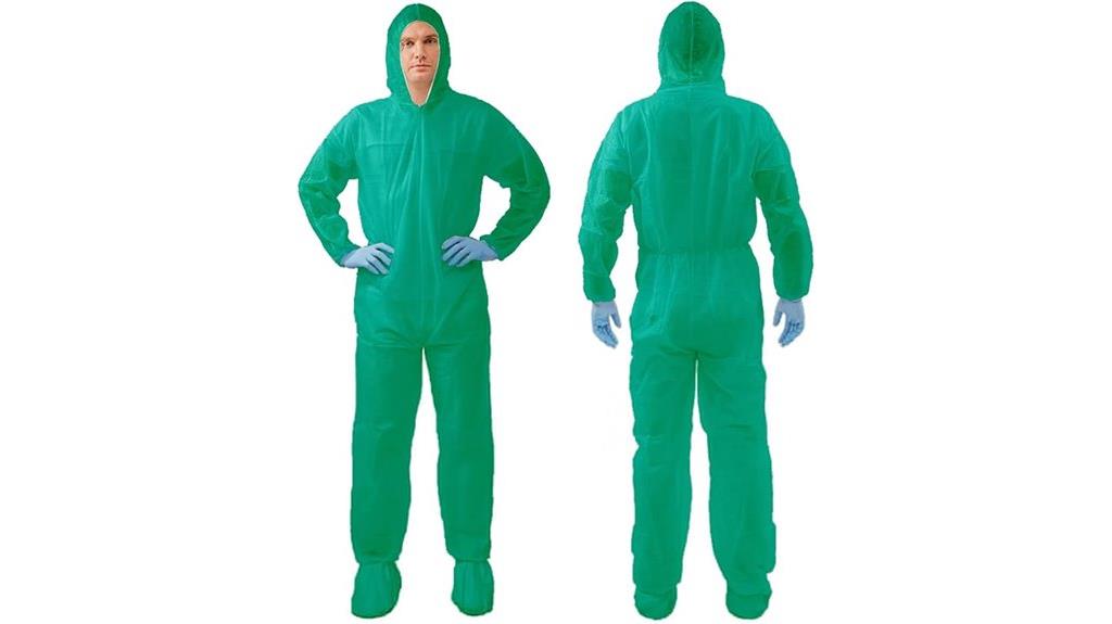 disposable protective hazmat suits