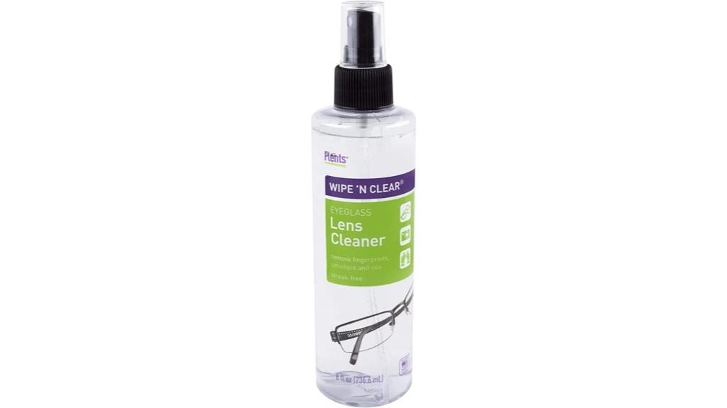 eyeglass lens cleaning solution