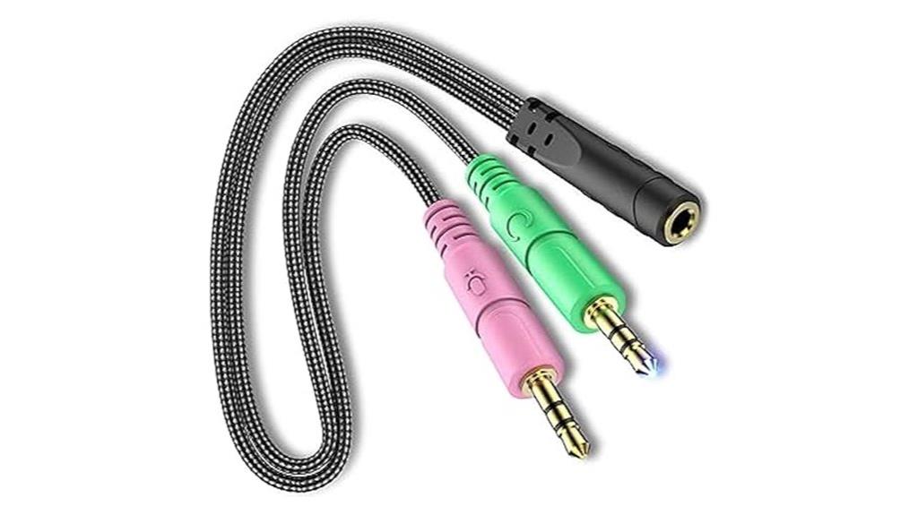 gaming headset splitter adapter