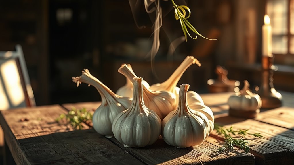 garlic repels evil spirits