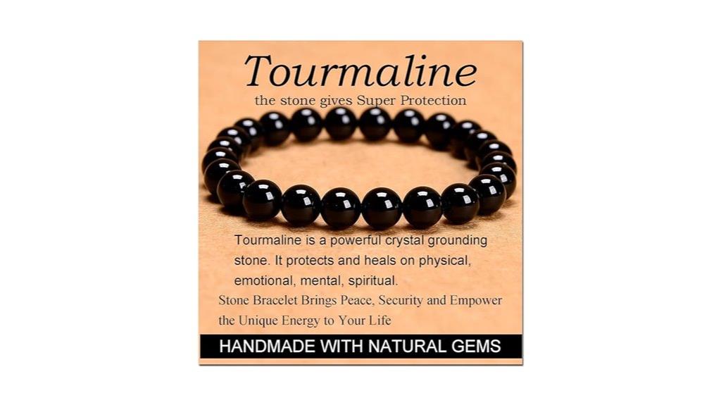 handmade black tourmaline bracelet