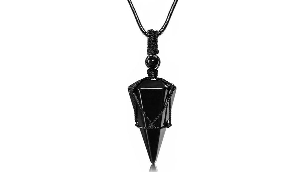 healing crystal stone necklace