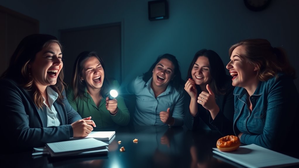 laughter from unexpected confessions
