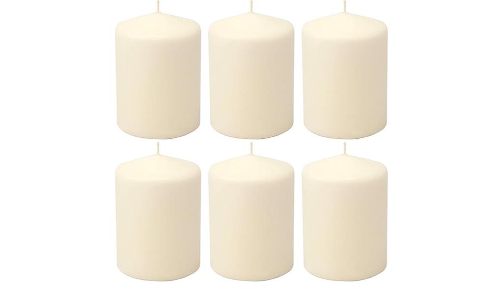 long burning ivory candles