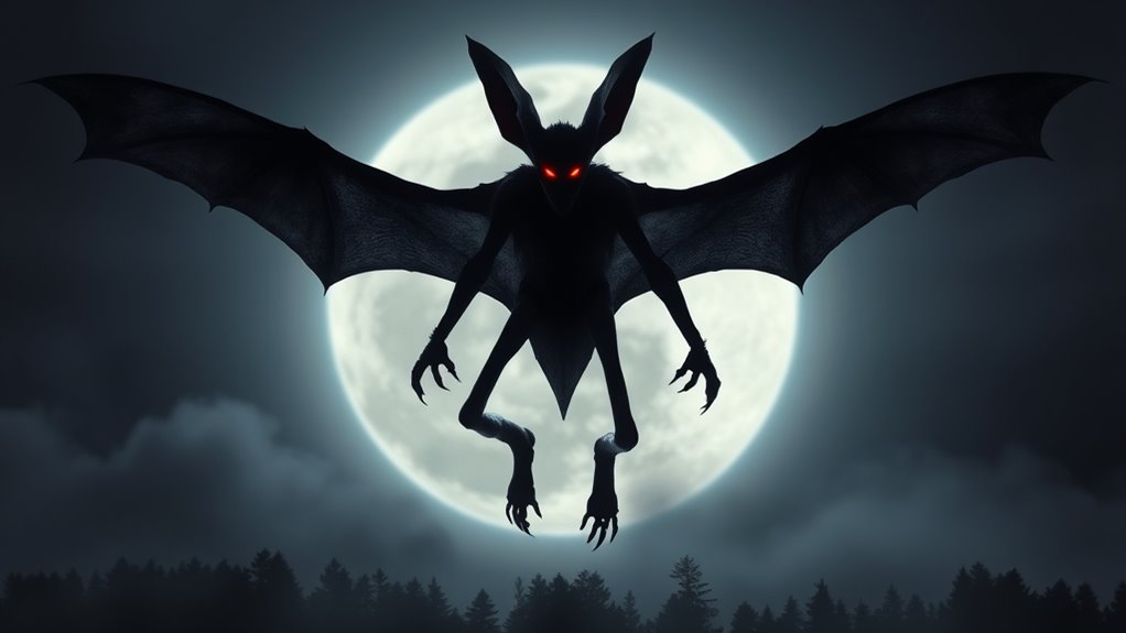 mysterious winged humanoid creature