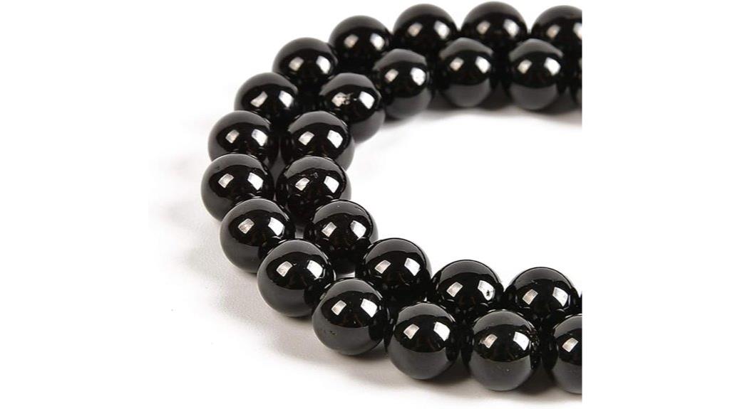 natural black tourmaline beads