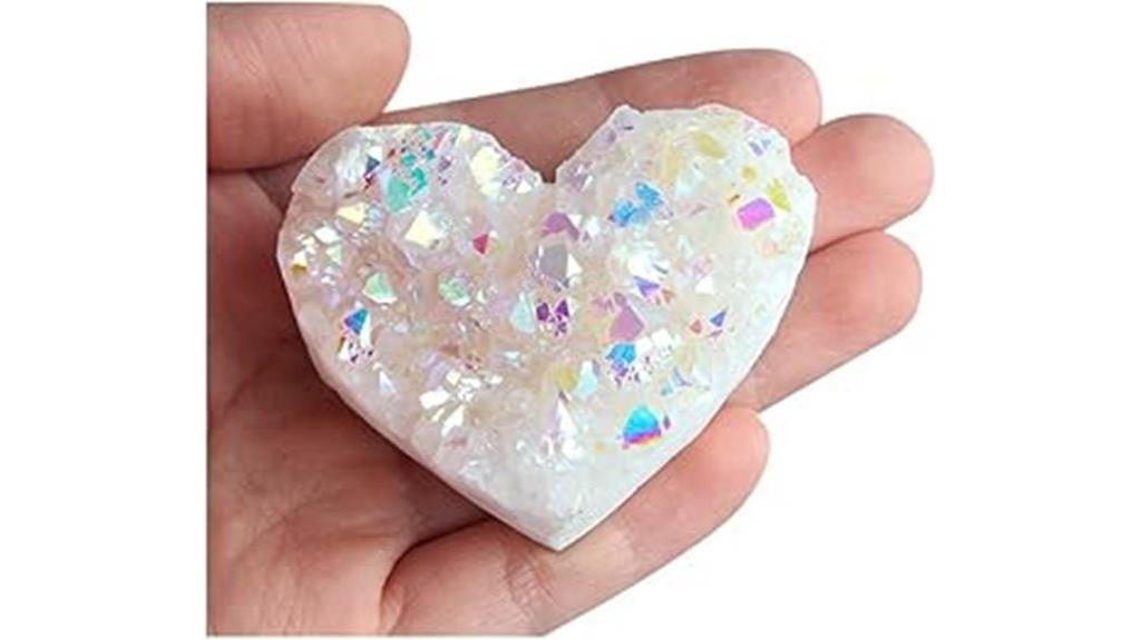 natural heart shaped crystal