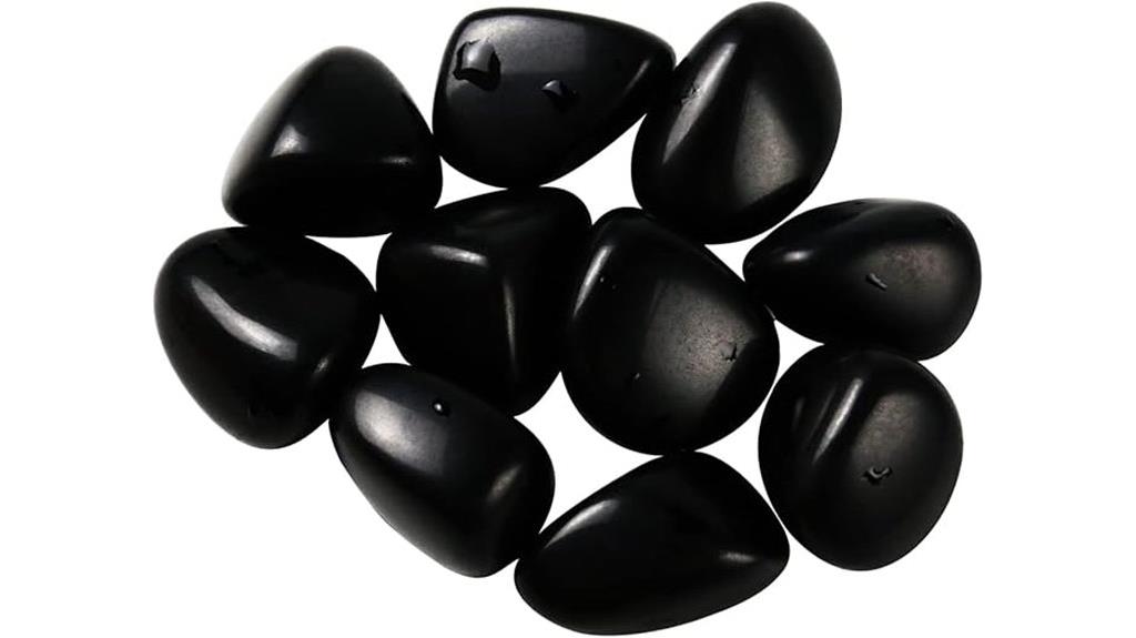 natural polished black stones