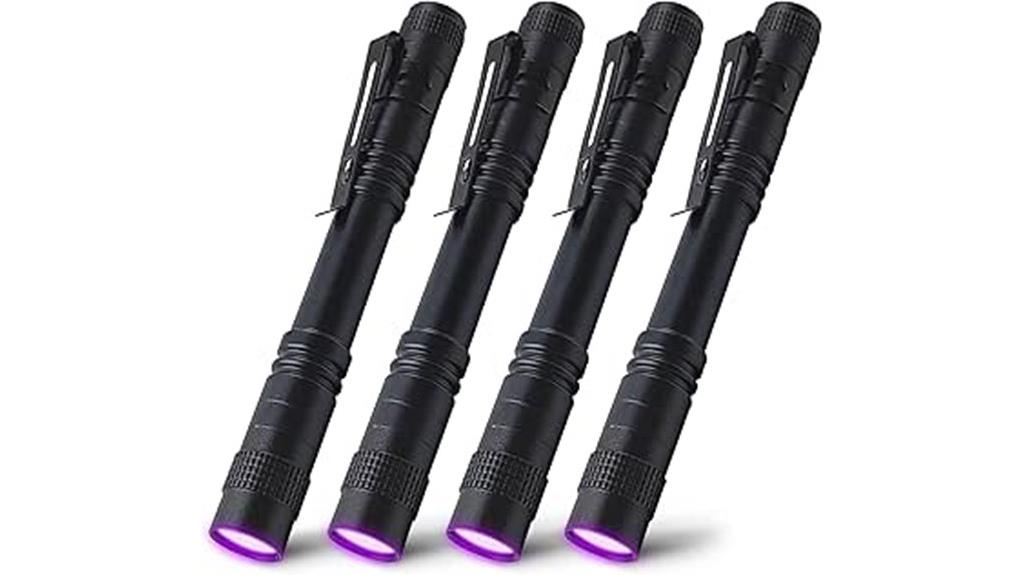 portable uv flashlight set