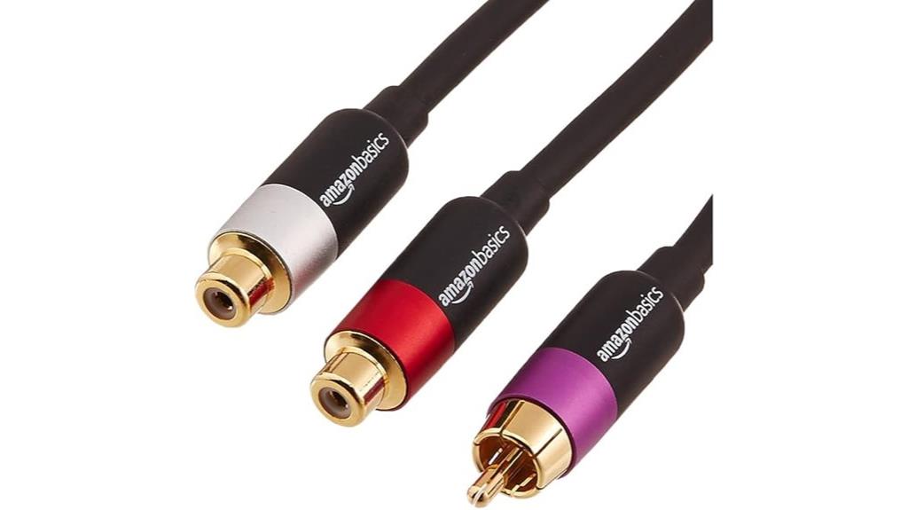 rca y adapter splitter cable
