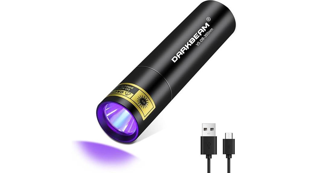 rechargeable uv flashlight tool