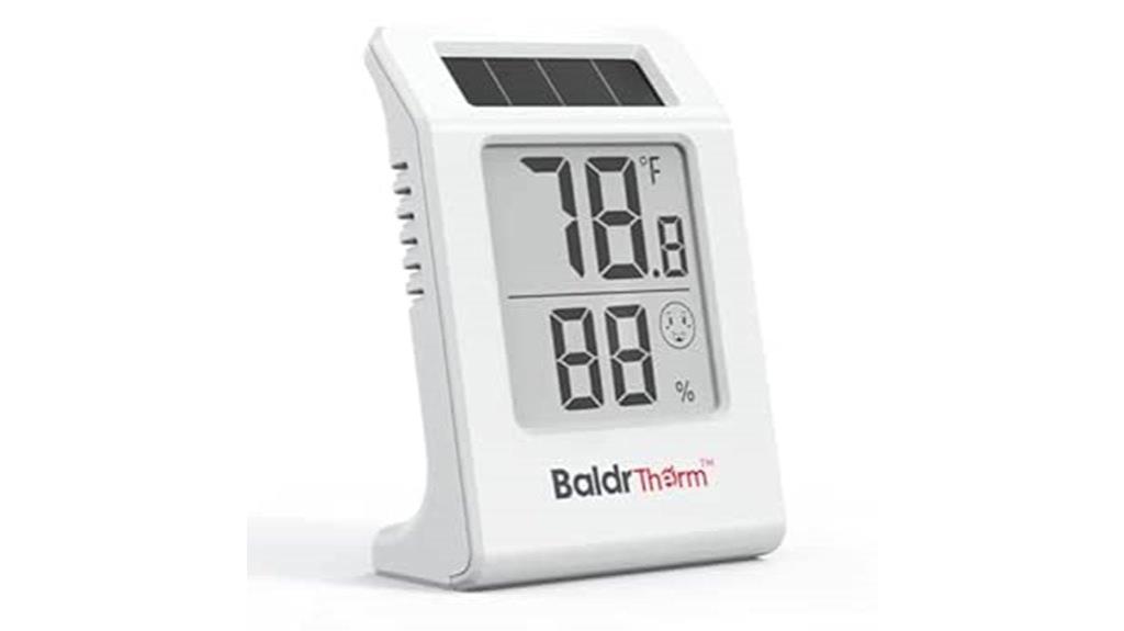 solar powered indoor temperature monitor