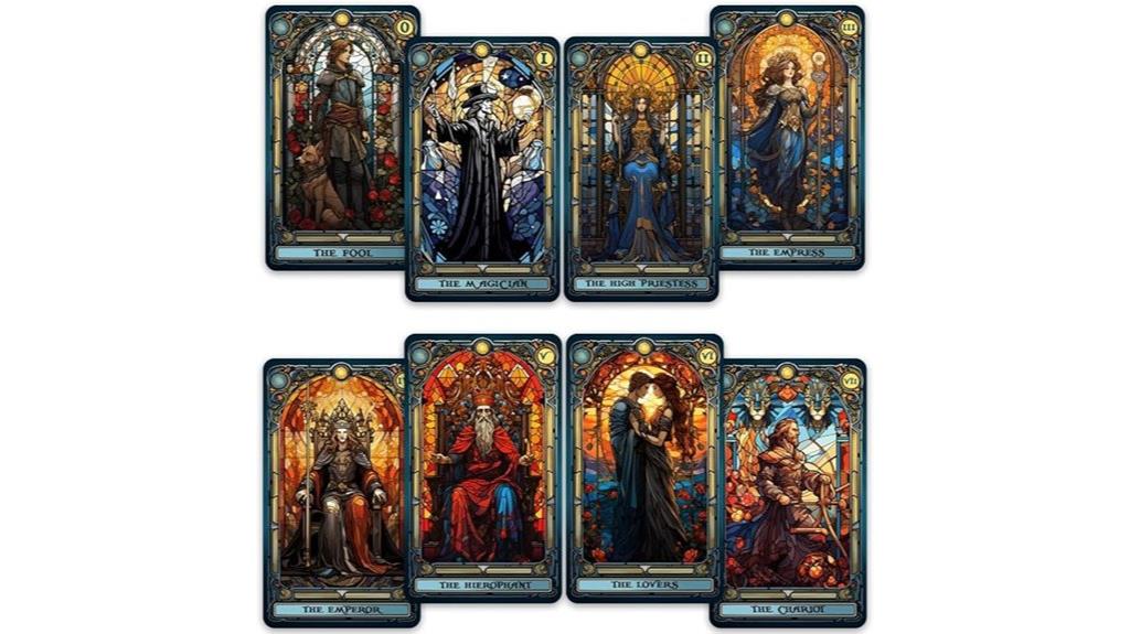 stained glass tarot cards