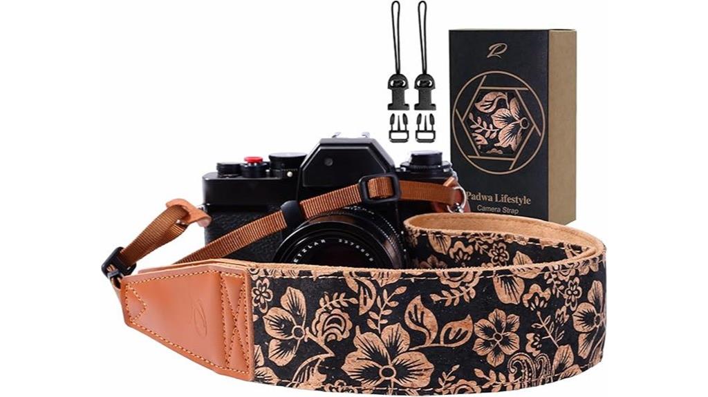 stylish cork camera strap