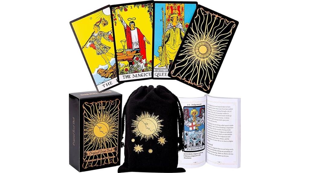 tarot cards with accessories