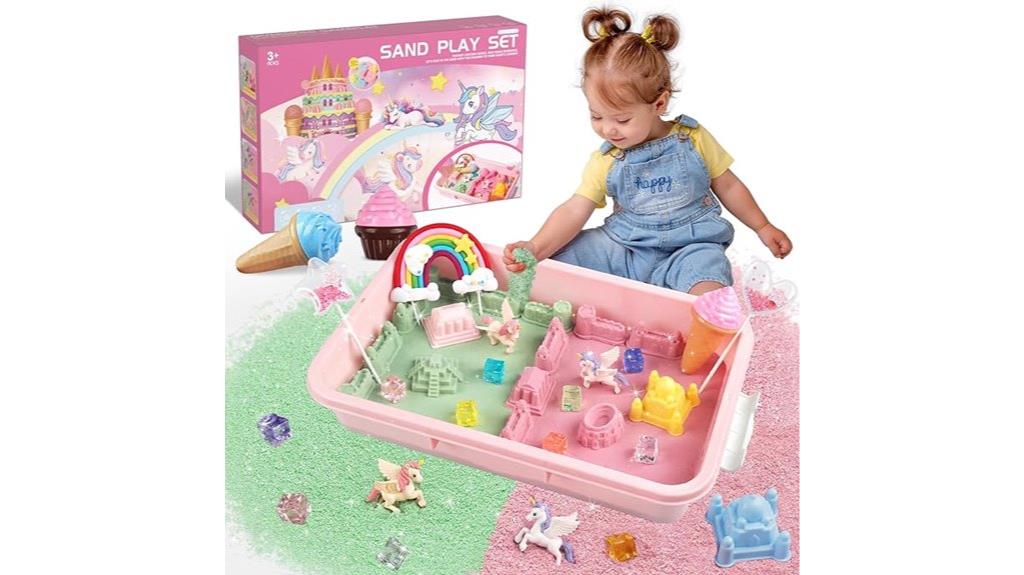 unicorn themed sensory play set