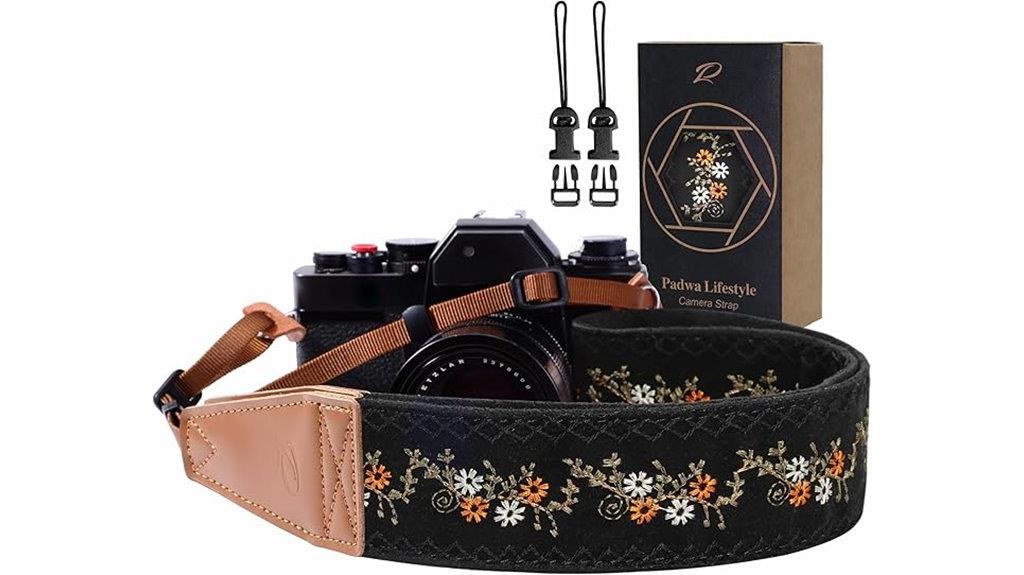 vintage embroidered cotton strap