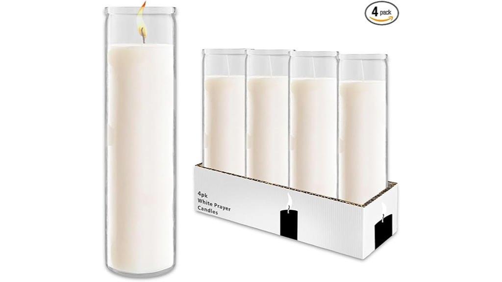 white candle prayer set