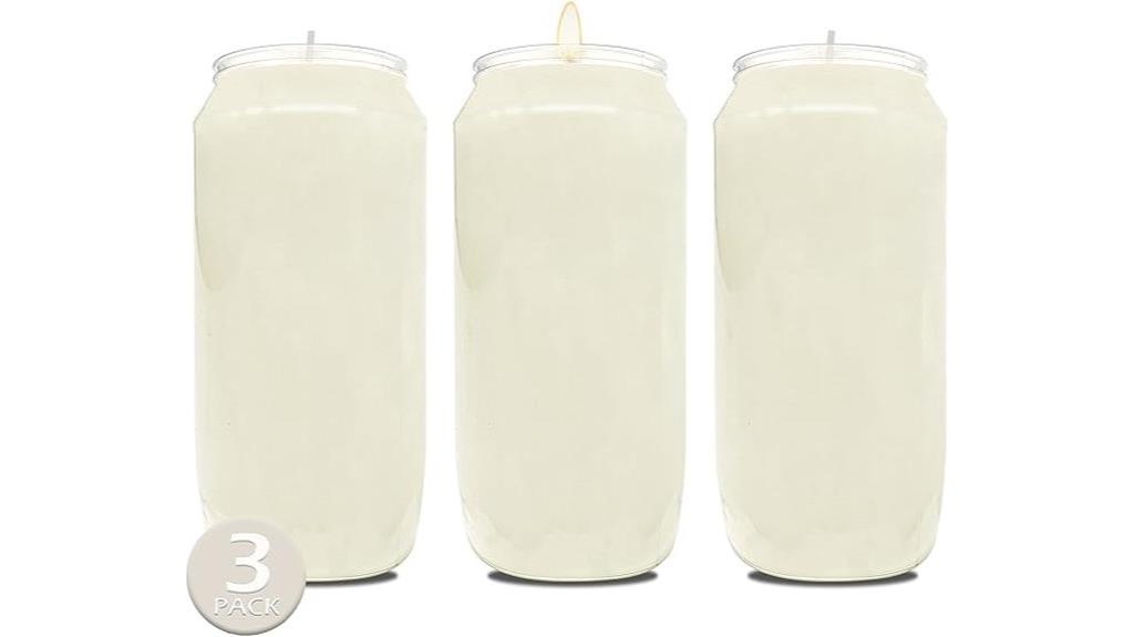 white prayer candles pack