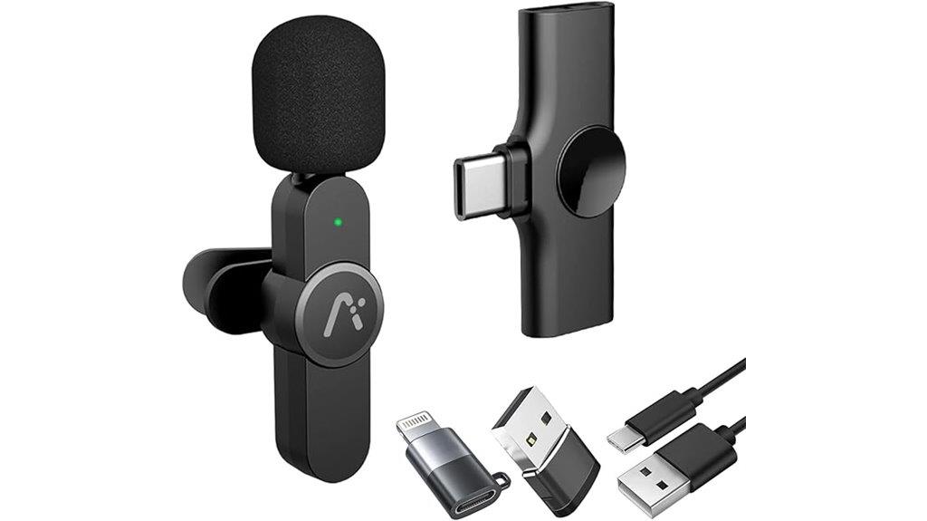 wireless lavalier microphone for smartphones