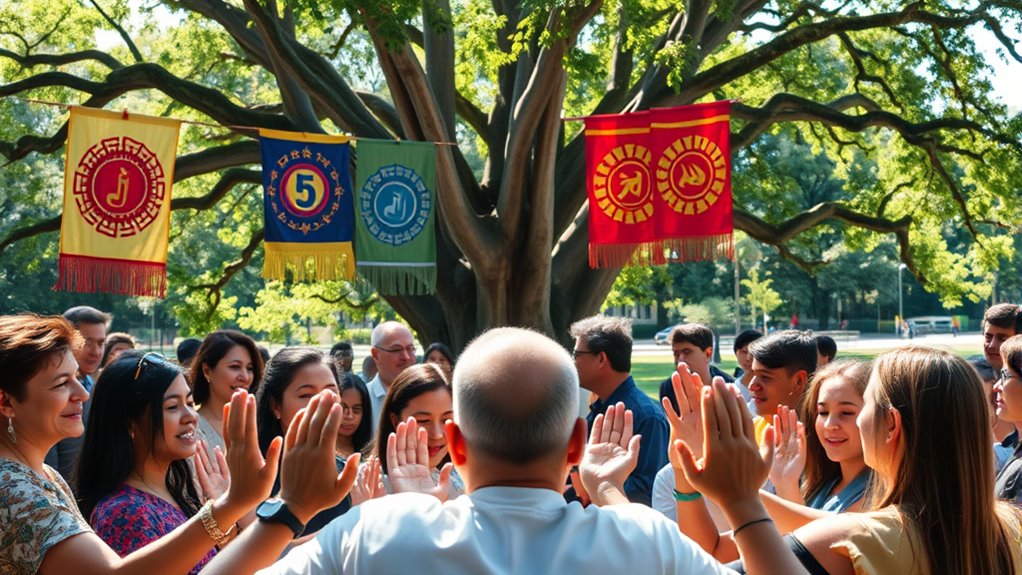 women fostering peace through chanting