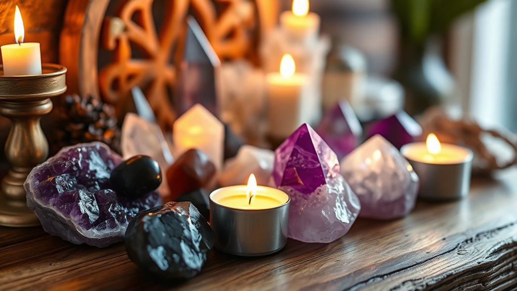 crystal combination for protection