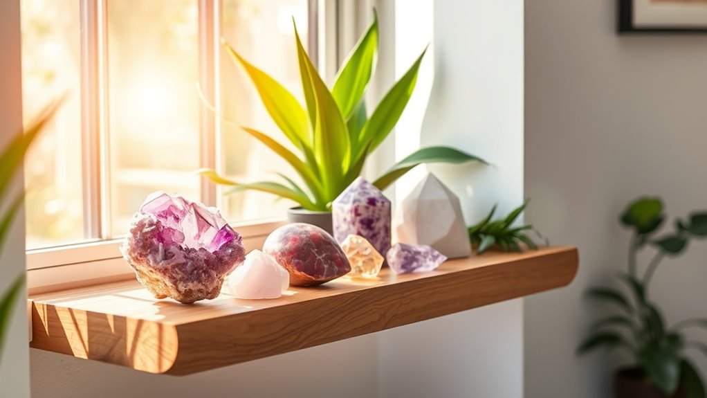decorate with healing gemstones