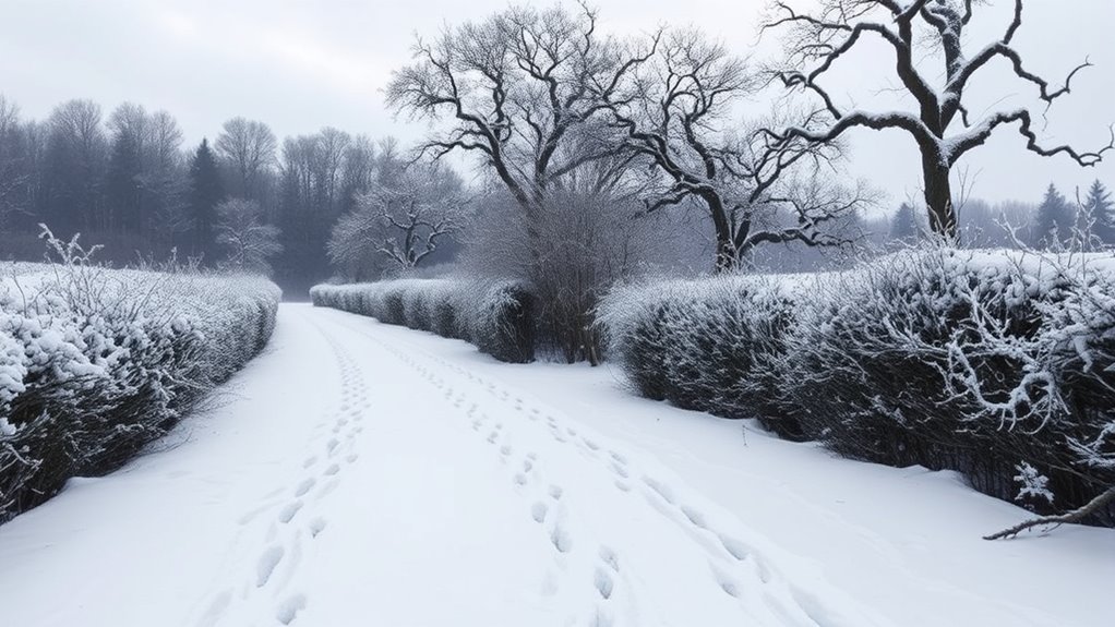 harsh winter mysterious footprints