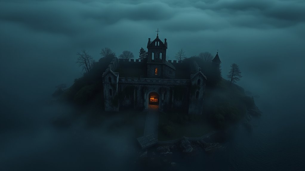 haunted island with spectral sightings