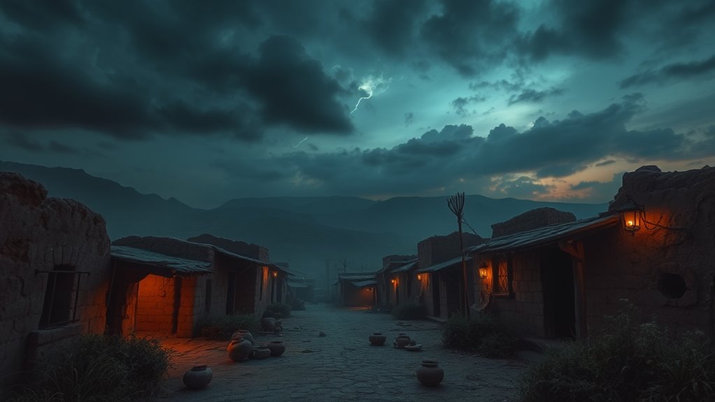 haunted village with spirits