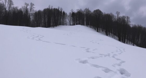 mysterious winter animal tracks