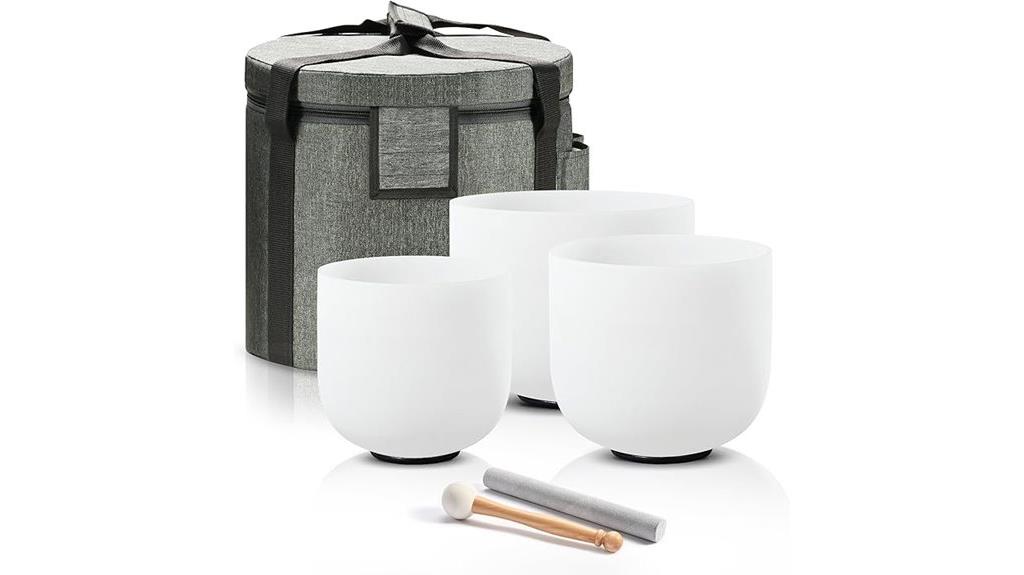 432hz crystal singing bowls