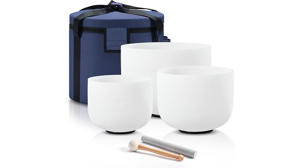 440hz crystal singing bowls