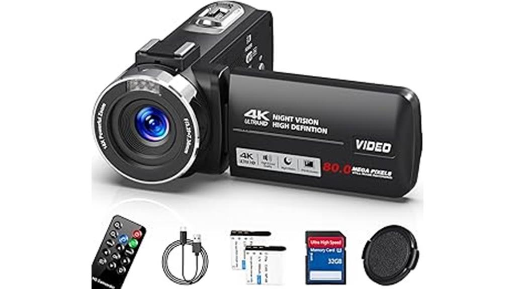 4k hd camcorder with night vision