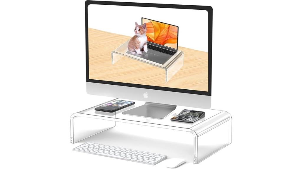 acrylic white clear riser