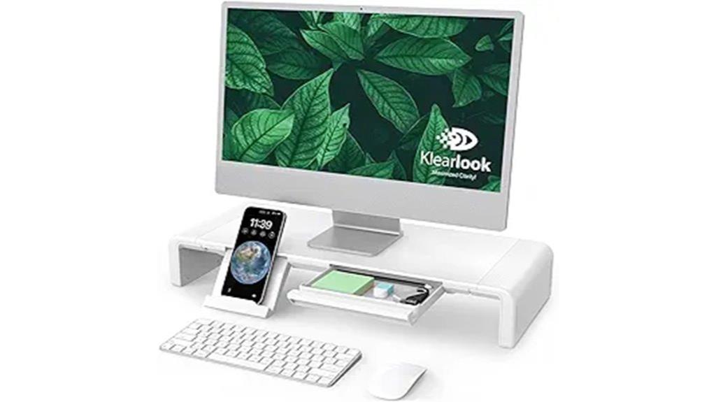 adjustable monitor stand with storage