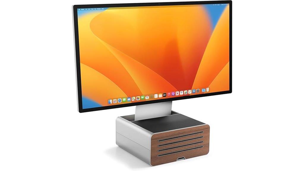 adjustable monitor stand with storage