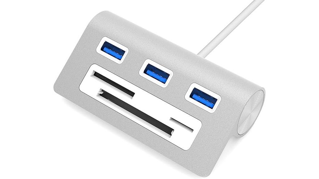 aluminum usb hub with reader