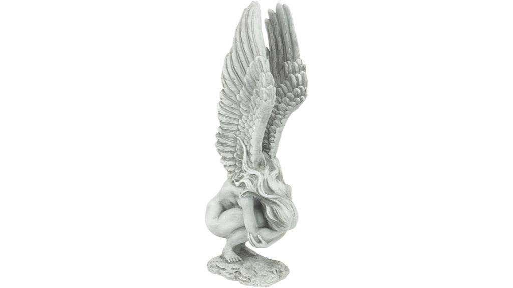 angel garden statue ivory