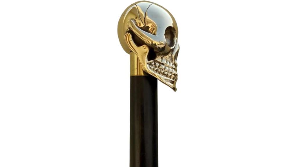 antique brass skull cane