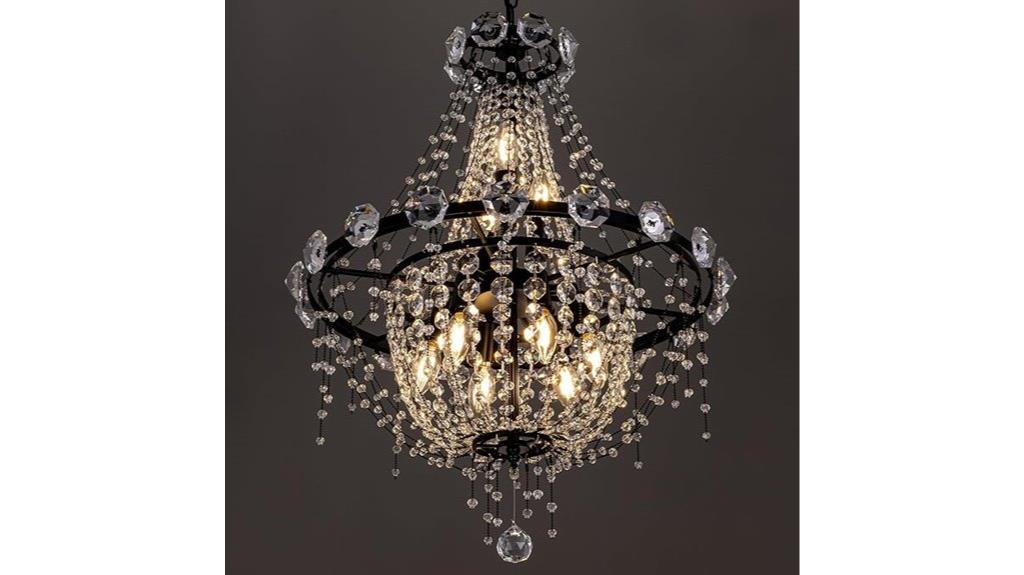 black crystal chandelier