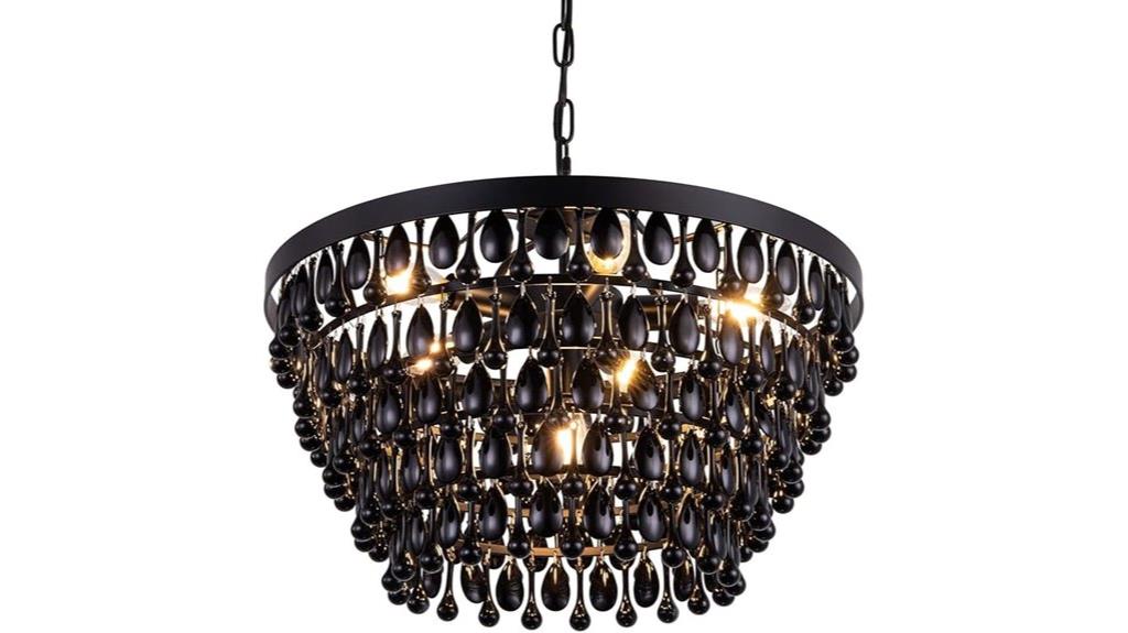 black crystal chandelier