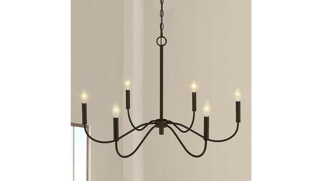 black farmhouse chandelier