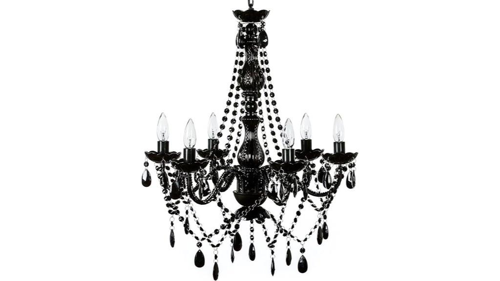 black flush mount chandelier